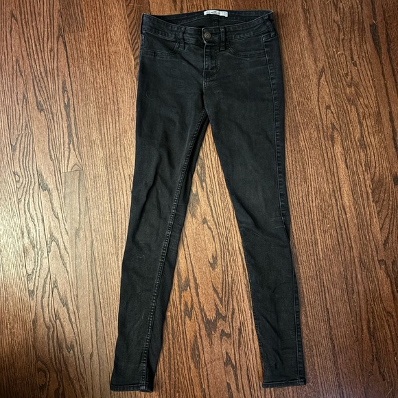 Hollister Black Wash Skinny Jeans 3L 26 x 33 - Picture 2 of 6
